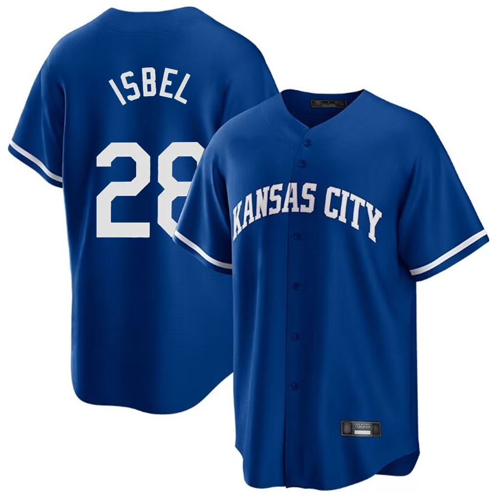 Kansas City Royals #28 Kyle Isbel Player Royal HeidiMiller Game Home Stitched Jerseys