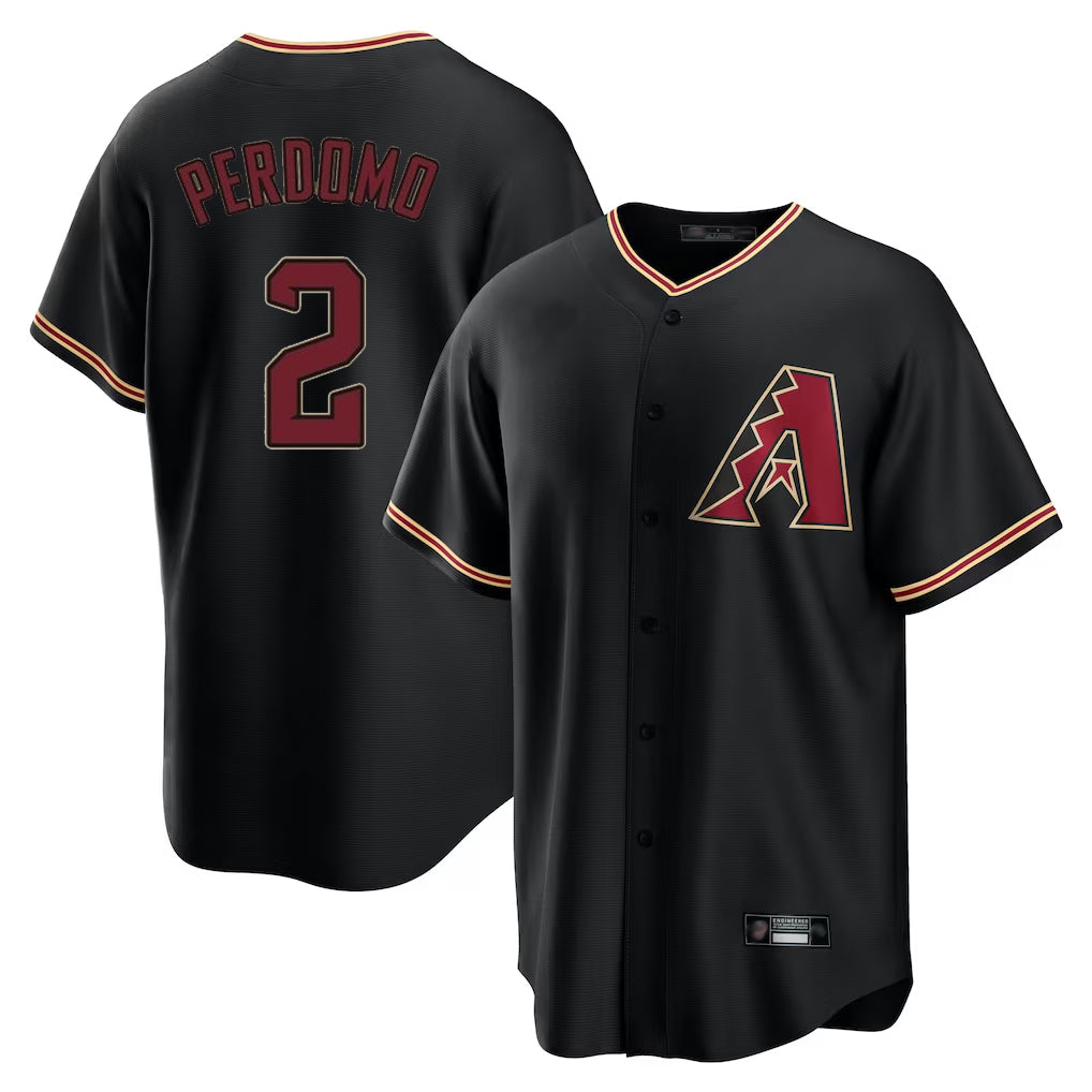 Arizona Diamondbacks #2 Geraldo Perdomo Player Black HeidiMiller Limited Home Stitched Jerseys
