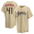 Arizona Diamondbacks #41 Carlos Santana Player Tan HeidiMiller City Connect Home Game Stitched Jerseys