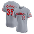 Cincinnati Reds #35 Jose Trevino Player Gray HeidiMiller Limited Elite Home Stitched Jerseys