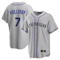 Colorado Rockies #7 Matt Holliday Player Gray HeidiMiller Game Home Stitched Jerseys