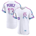 Kansas City Royals #13 Salvador Perez Player White HeidiMiller 2026 City Connect Limited Elite Home Stitched Jerseys