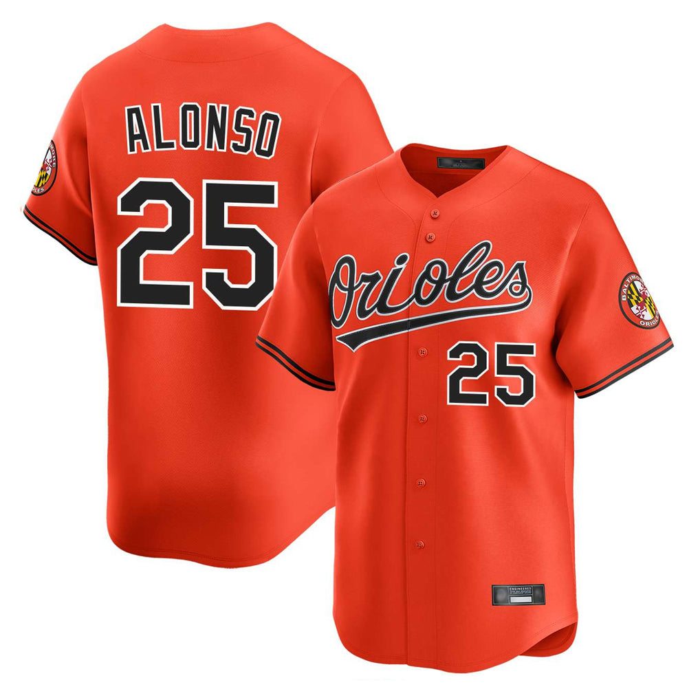 Baltimore Orioles #25 Pete Alonso Player Orange HeidiMiller Limited Home Game Stitched Jerseys