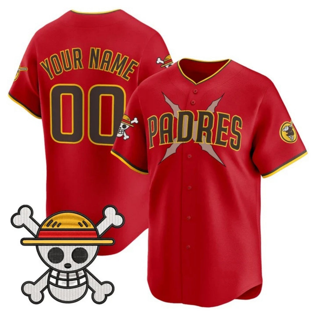 Custom San Diego Padres x One Piece Red HeidiMiller Vapor Premier Limited Jersey - Stitched