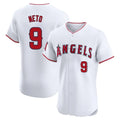 Los Angeles Angels #9 Zach Neto Player White HeidiMiller Limited Elite Stitched Home Jerseys