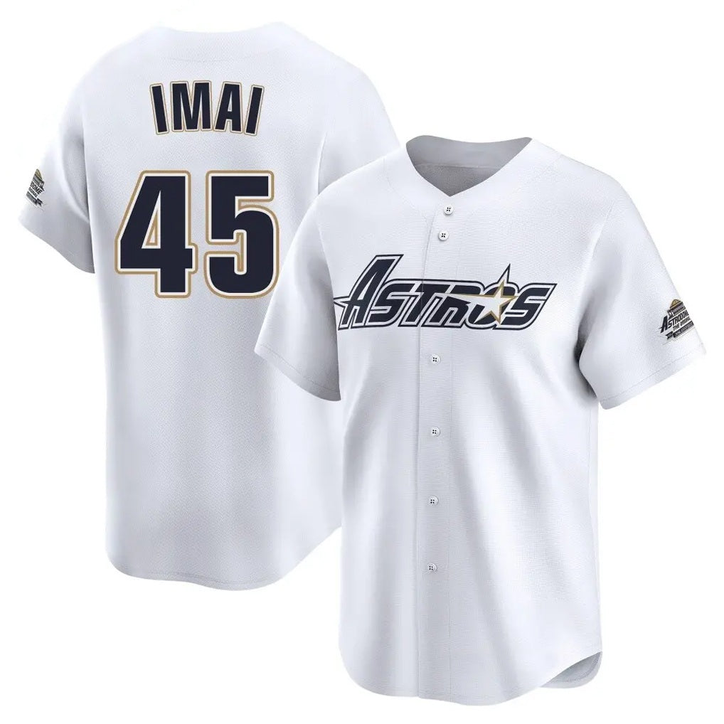 Houston Astros #45 Tatsuya Imai Player White HeidiMiller Throwback Cooperstown Collection Limited Stitched Jerseys