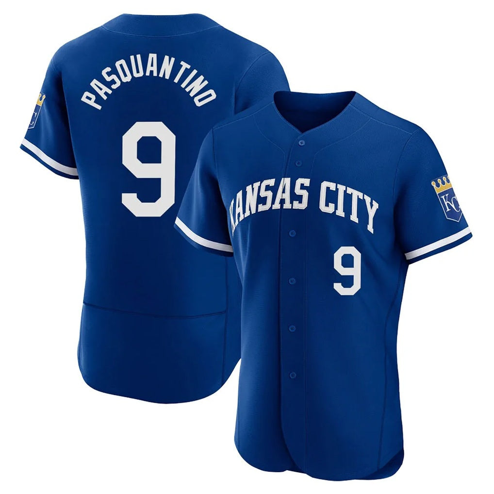 Kansas City Royals #9 Vinnie Pasquantino Player Royal HeidiMiller City Connect Limited Elite Home Game Stitched Jerseys