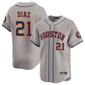 Houston Astros #21 Yainer Diaz Player Gray HeidiMiller Home Limited Stitched Jerseys
