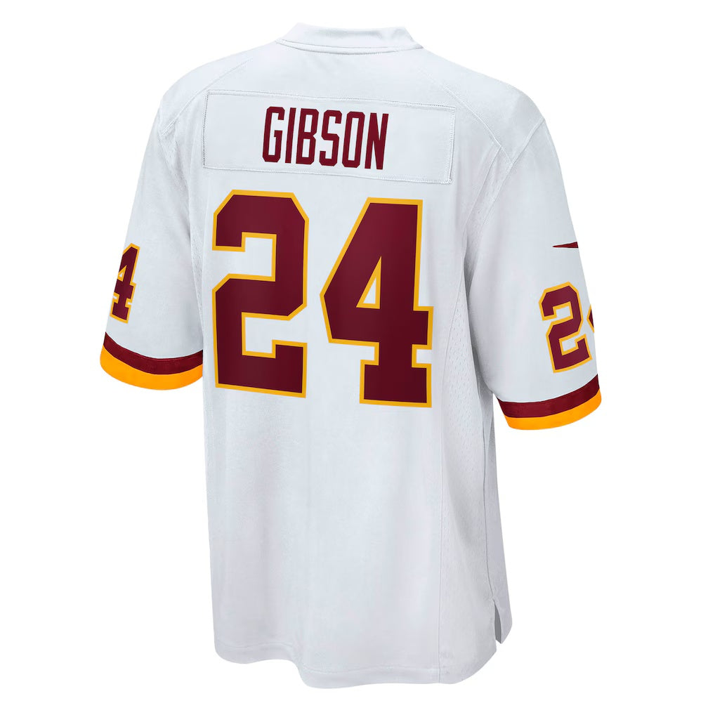 W.Football Team #24 Antonio Gibson White HeidiMiller Game Player Jersey
