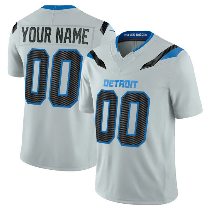 Custom D.Lions Silver 2026 Rivalries Vapor Limited Jersey - All Stitched Jersey HeidiMiller