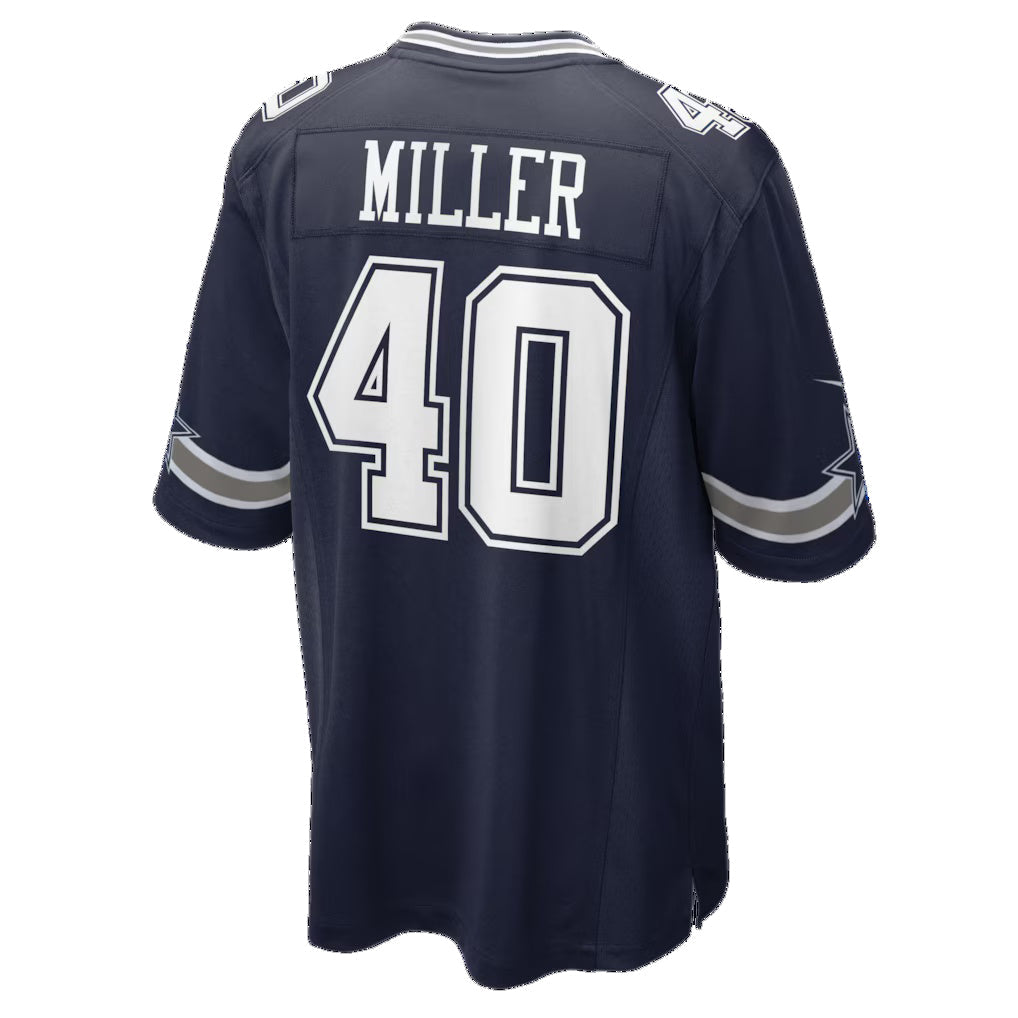 D.Cowboys #40 Von Miller Navy Game Jersey HeidiMiller