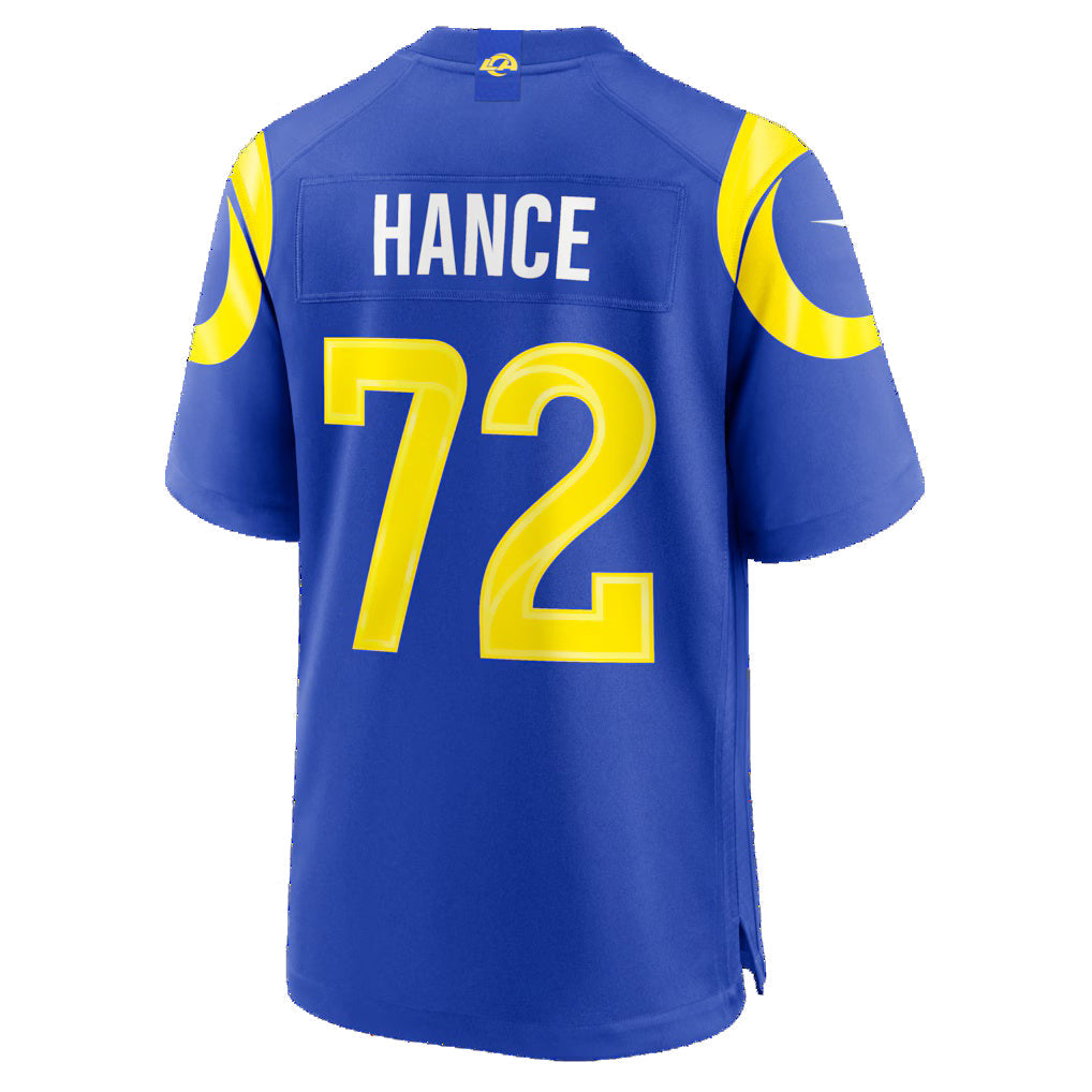 LA.Rams #72 Blake Hance Royal Team Game Jersey HeidiMiller