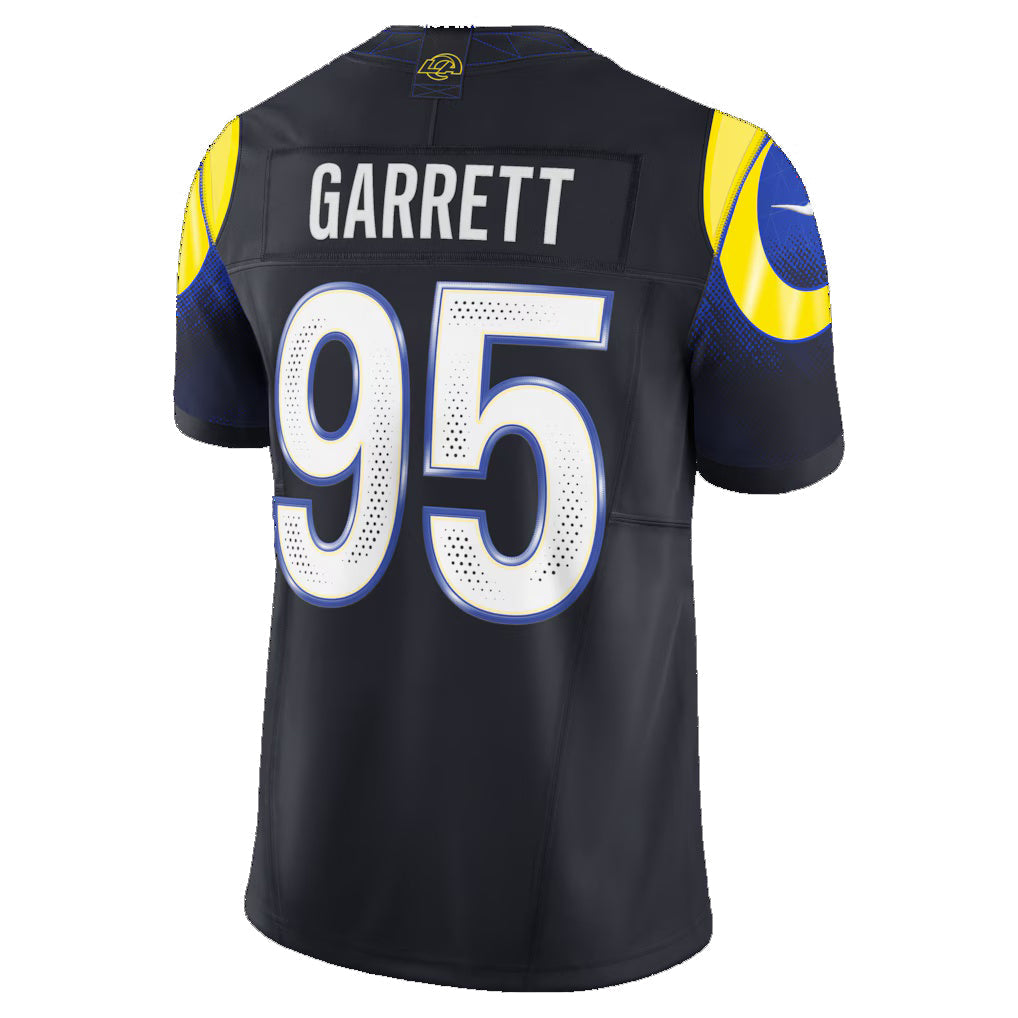 LA.Rams #95 Myles Garrett Dark Blue Rivalries Collection Stitched Limited Jersey HeidiMiller