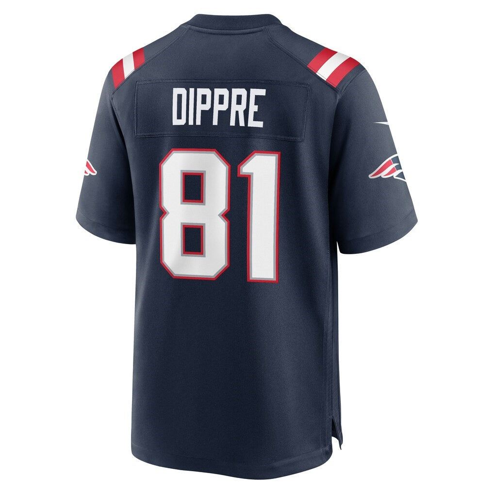 NE.Patriots #81 CJ Dippre Navy Team Game Jersey HeidiMiller