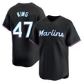 Miami Marlins #47 John King Player Black HeidiMiller Home Limited Stitched Jerseys