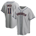 Houston Astros #11 Cam Smith Player Gray HeidiMiller Home Game Stitched Jerseys