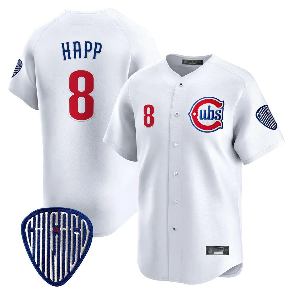 Chicago Cubs #8 Ian Happ Player White HeidiMiller Vapor Premier Limited Home Stitched Jerseys