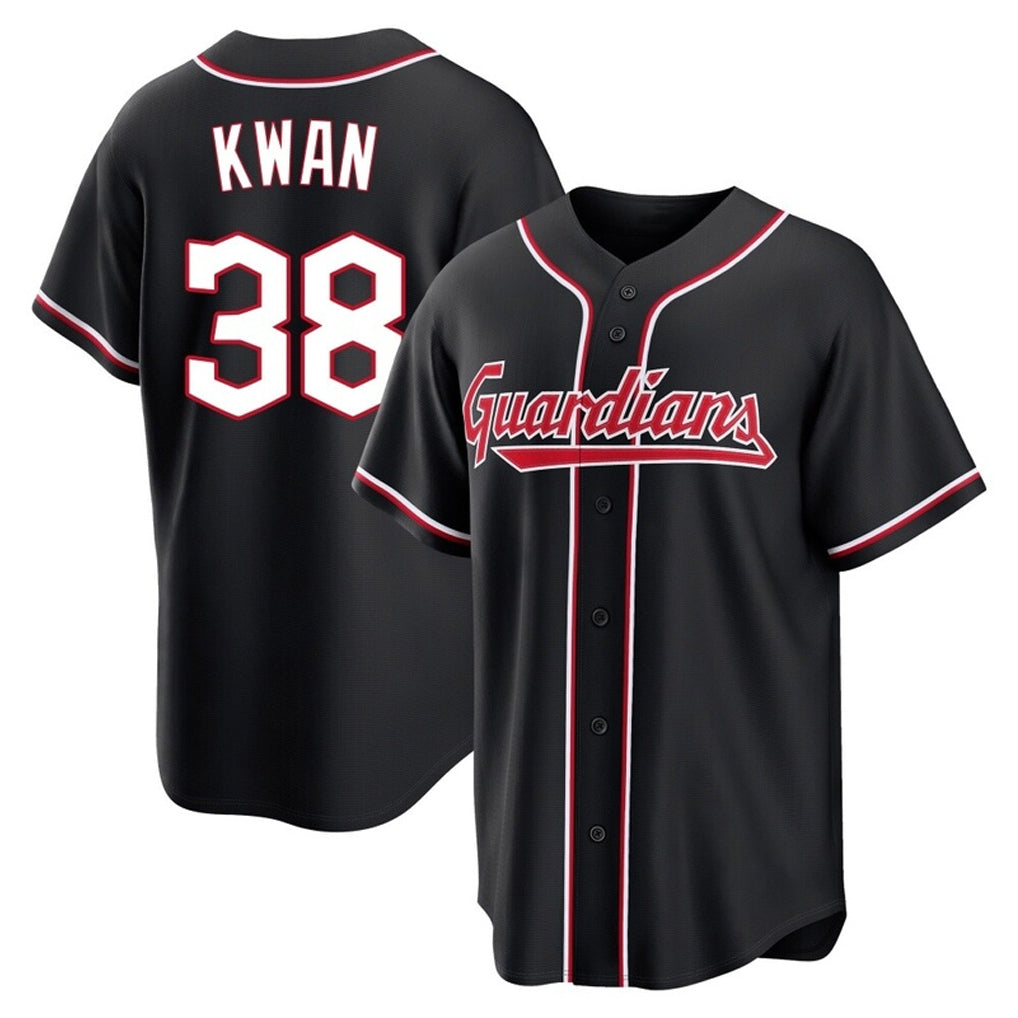 Cleveland Guardians #38 Steven Kwan Player Black HeidiMiller Fashion Out Home Game Stitched Jerseys