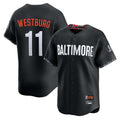 Baltimore Orioles #11 Jordan Westburg Player Black HeidiMiller City Connect Limited Home Game Stitched Jerseys