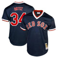 Boston Red Sox #34 David Ortiz Player Navy HeidiMiller Cooperstown Collection Mesh T-shirt Home Stitched Jerseys