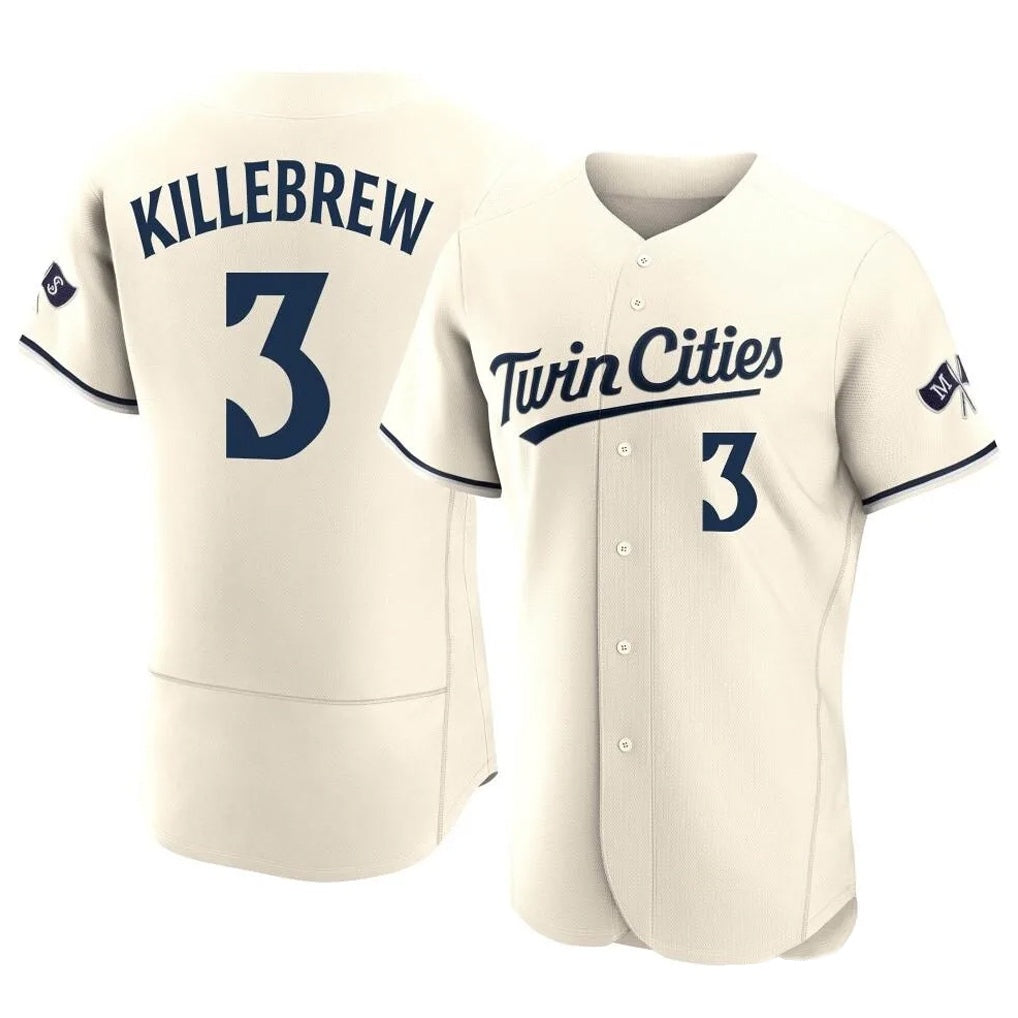 Minnesota Twins #3 Harmon Killebrew Player Cream HeidiMiller Home Limited Elite Stitched Jerseys