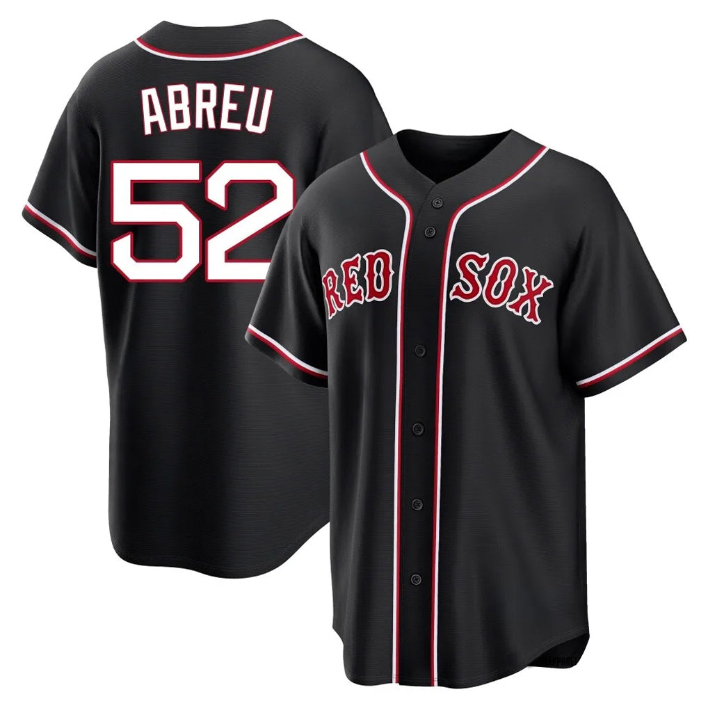 Boston Red Sox #52 Wilyer Abreu Player Black HeidiMiller Out Home Game Stitched Jerseys