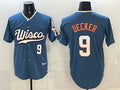 Milwaukee Brewers #9 Bob Uecker Mineral Blue HeidiMiller 2026 City Connect Stadium Stitched Jersey