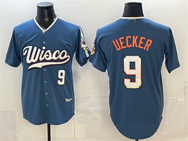 Milwaukee Brewers #9 Bob Uecker Mineral Blue HeidiMiller 2026 City Connect Stadium Stitched Jersey