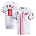 Cincinnati Reds #11 Barry Larkin Player White HeidiMiller Home Limited Stitched Jerseys