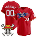 Custom Los Angeles Dodgers x One Piece Red HeidiMiller 2025 Vapor Premier Limited Jersey - Stitched