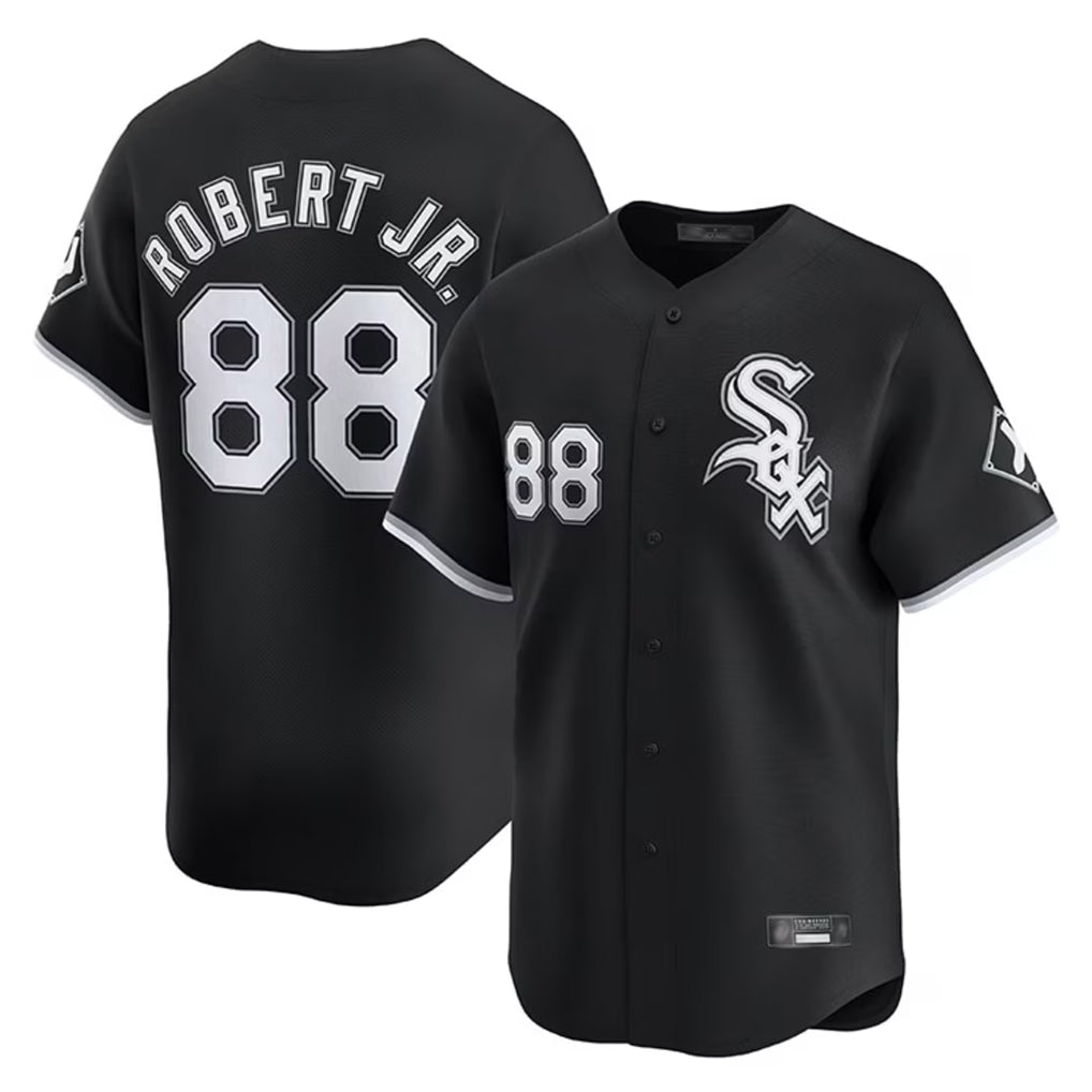 Chicago White Sox #88 Luis Robert Jr Player Black HeidiMiller Limited Home Stitched Jerseys