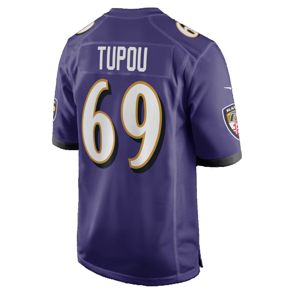 B.Ravens #69 Josh Tupou Purple HeidiMiller Team Game Jersey