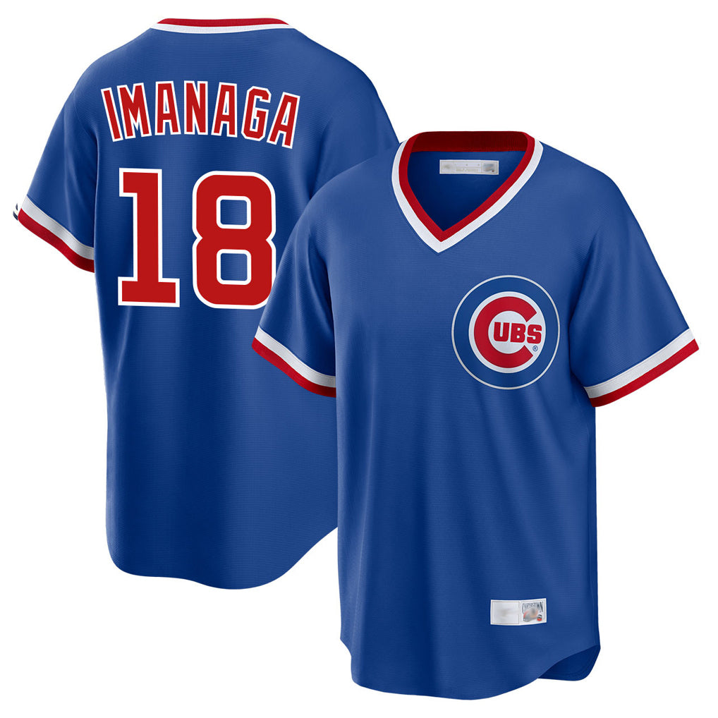 Chicago Cubs #18 Shota Imanaga Player Royal HeidiMiller T-shirt Cooperstown Collection Limited Stitched Jerseys