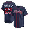 Atlanta Braves #23 Michael Harris II Player Navy HeidiMiller Limited Home Game Stitched Jerseys