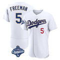 Los Angeles Dodgers #5 Freddie Freeman Player Gold White HeidiMiller World Series Meet 2026 Collection Stadium Limited Elite Stitched Jerseys