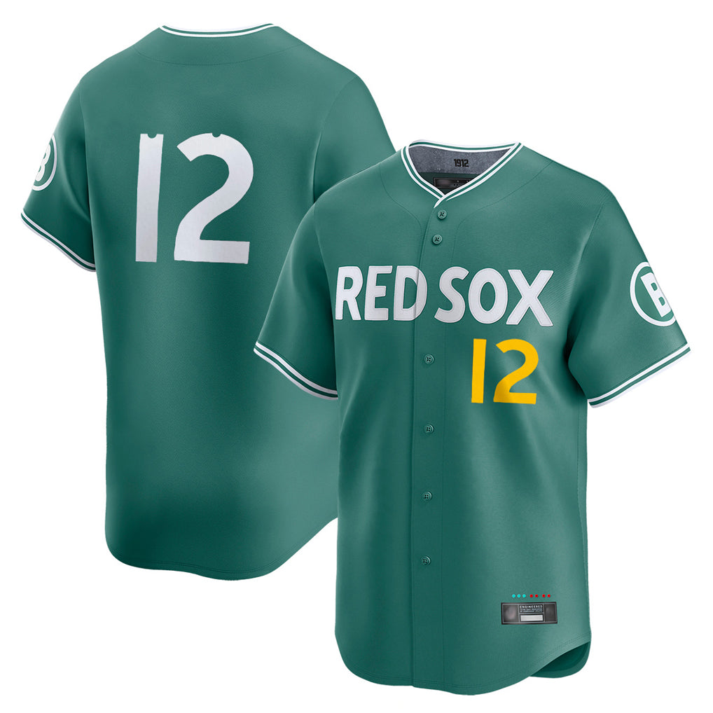Boston Red Sox #12 Connor Wong Player Green HeidiMiller City Connect Limited Home Game Stitched Jerseys1