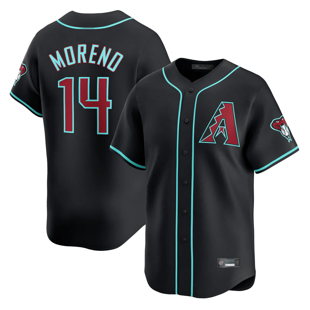 Arizona Diamondbacks #14 Gabriel Moreno Player Black HeidiMiller Limited Home Game Stitched Jerseys