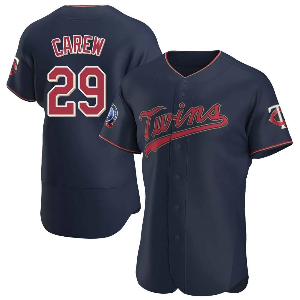 Minnesota Twins #29 Rod Carew Player Navy HeidiMiller 60th Home Limited Elite Stitched Jerseys