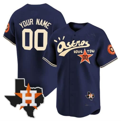 Custom Houston Astros Cactus Jack Style Vapor Premier Limited Jersey ¨C Navy HeidiMiller