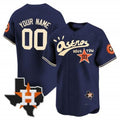 Custom Houston Astros Cactus Jack Style Vapor Premier Limited Jersey ¨C Navy HeidiMiller