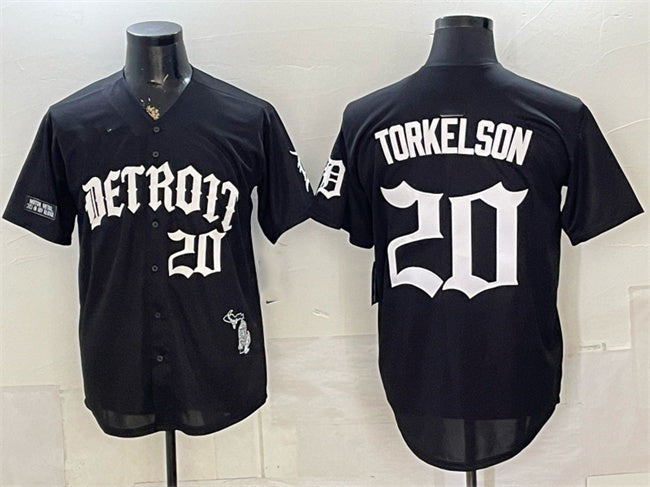 Detroit Tigers #20 Spencer Torkelson 2026 Black HeidiMiller 'Motor Gothic Edition' Vapor Premier Limited Stitched Jersey