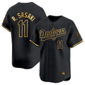 Los Angeles Dodgers #11 Roki Sasaki Player Black Gold HeidiMiller Limited Home Stitched Jerseys