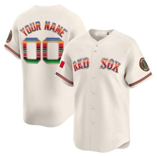 Custom Boston Red Sox Mexico Vapor Premier Limited Jersey ¨C Cream HeidiMiller