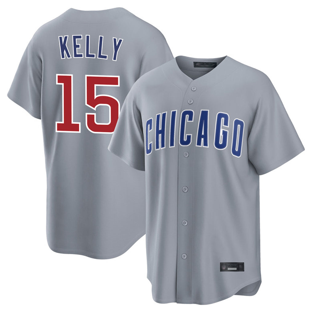 Chicago Cubs #15 Carson Kelly Player Gray HeidiMiller Home Game Stitched Jerseys