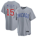 Chicago Cubs #15 Carson Kelly Player Gray HeidiMiller Home Game Stitched Jerseys