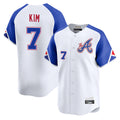 Atlanta Braves #7 Ha-Seong Kim Player White HeidiMiller City Connect Limited Home Game Stitched Jerseys