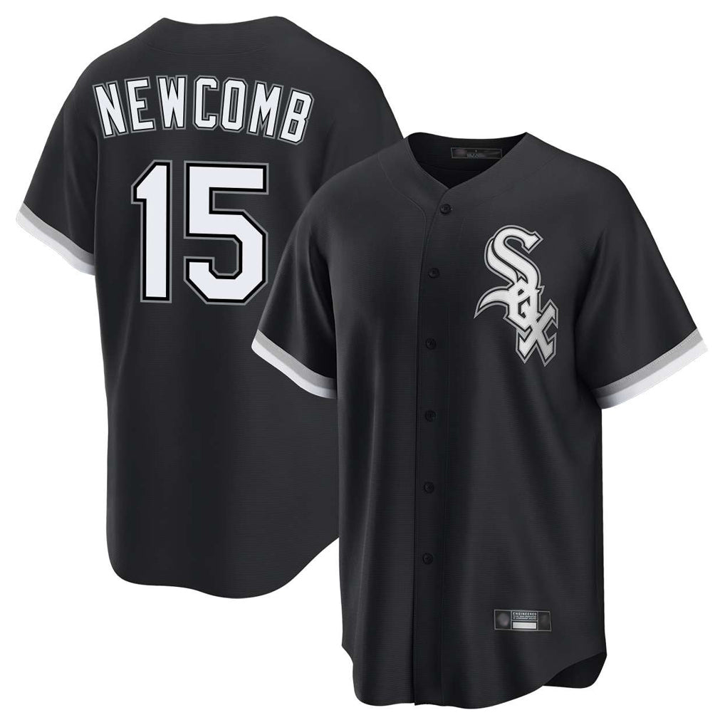Chicago White Sox #15 Sean Newcomb Player Black HeidiMiller Home Game Stitched Jerseys