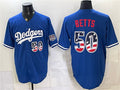 Los Angeles Dodgers #50 Mookie Betts Royal HeidiMiller 250 Fourth of July Stitched Jersey