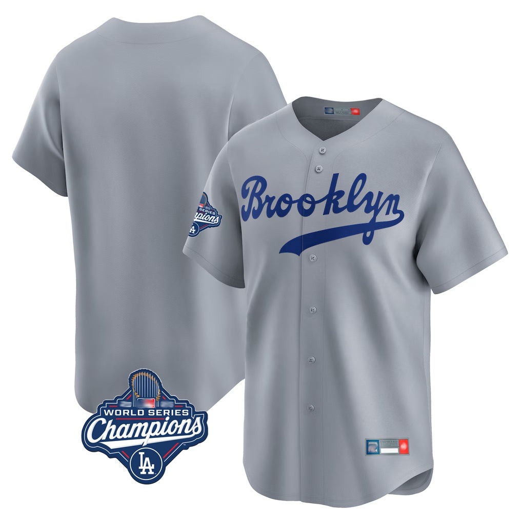 Los Angeles Dodgers Blank Player Gray HeidiMiller Game Limited Home World Series Meet Stitched Jerseys