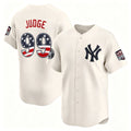 New York Yankees #99 Aaron Judge Cream HeidiMiller USA 250 Fourth of July Limited Stitched Jersey